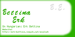 bettina erk business card